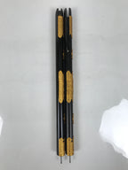 Japanese Buddhist Altar Decorative Lacquer Pillars 2pc Butsudan Parts Gold BP21