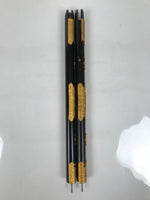 Japanese Buddhist Altar Decorative Lacquer Pillars 2pc Butsudan Parts Gold BP21