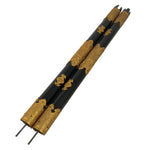 Japanese Buddhist Altar Decorative Lacquer Pillars 2pc Butsudan Parts Gold BP21