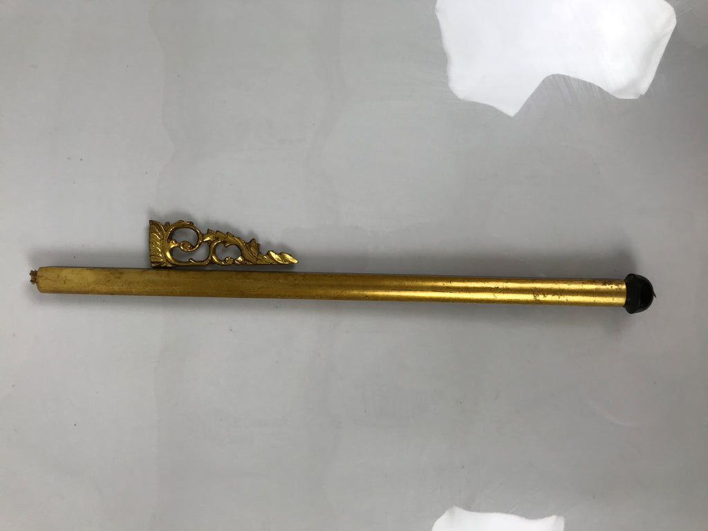 Japanese Buddhist Altar Decorative Part Vtg Spare Parts Gold Wood Pillar BA804
