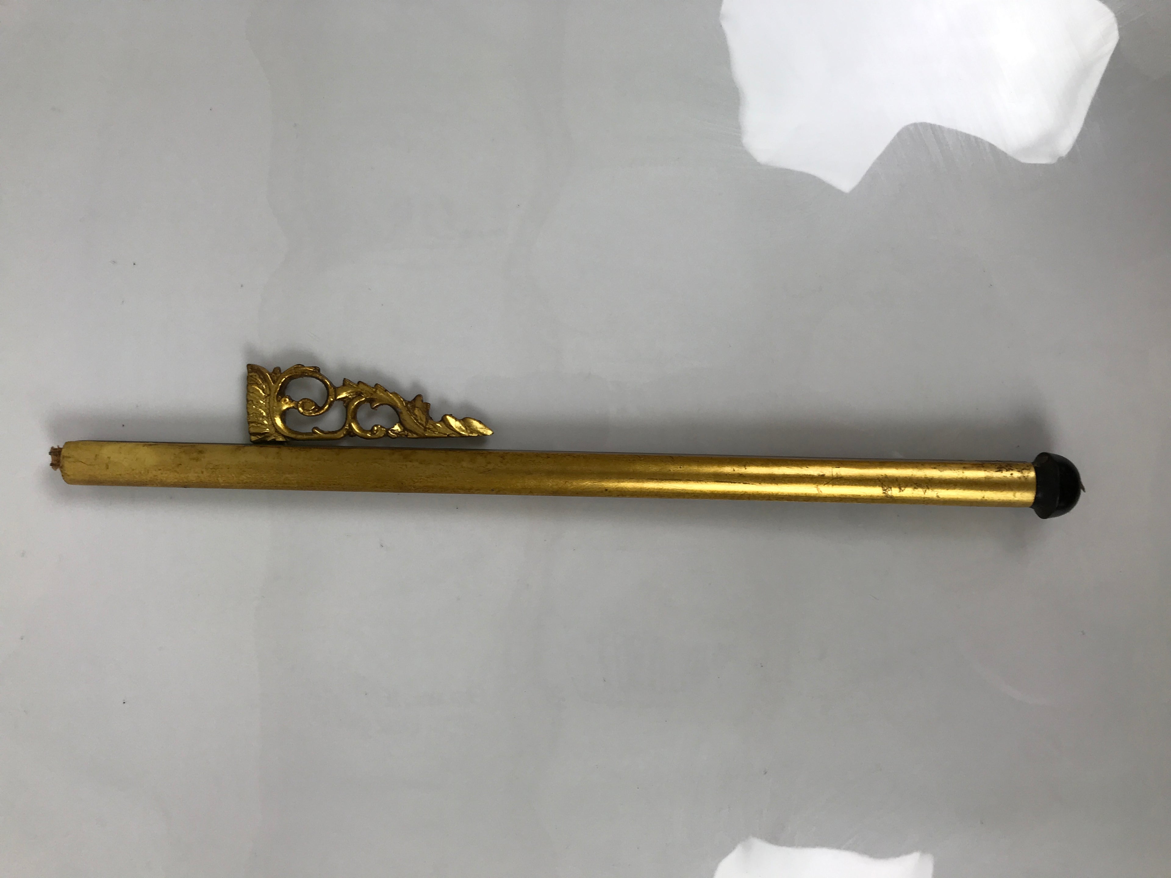 Japanese Buddhist Altar Decorative Part Vtg Spare Parts Gold Wood Pillar BA804