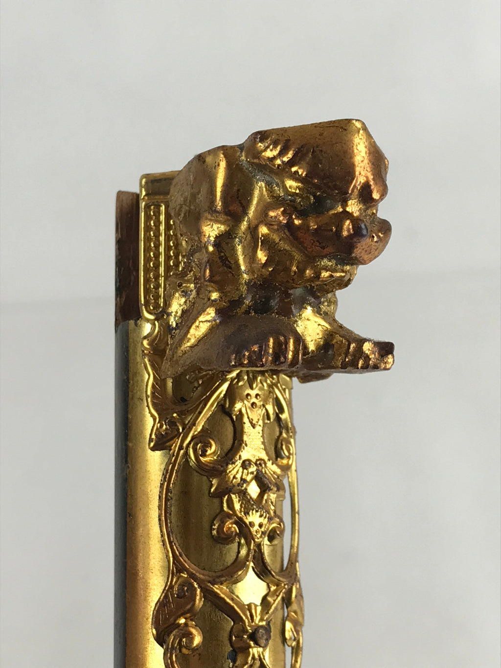 Japanese Buddhist Altar Decorative Part Vtg Spare Parts Gold Wood Pillar BU881