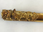 Japanese Buddhist Altar Decorative Part Vtg Spare Parts Gold Wood Pillar BU881