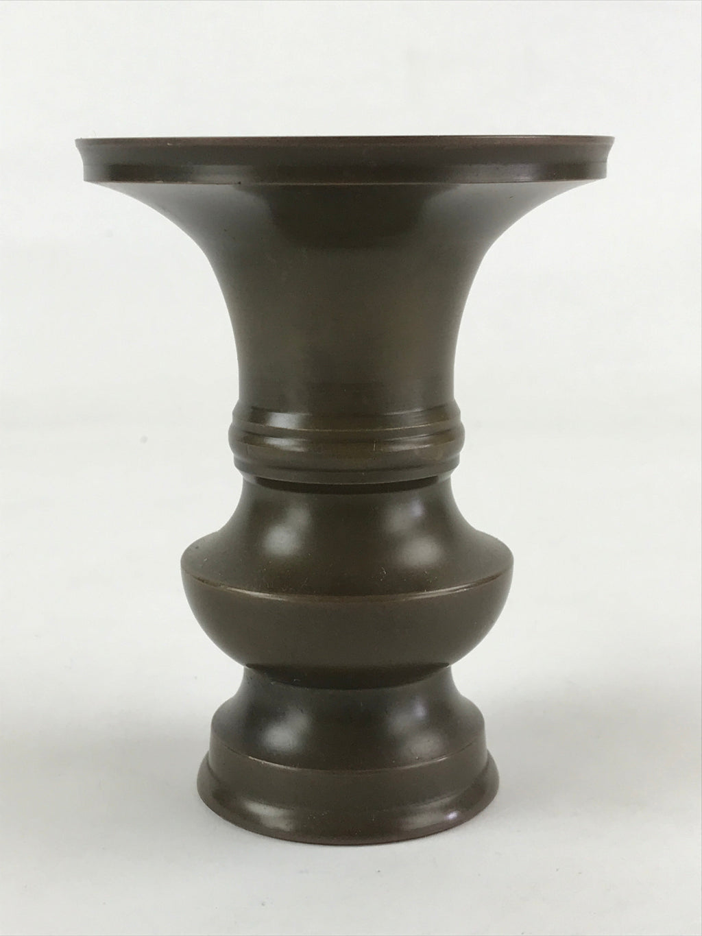 Japanese Buddhist Altar Fitting 2pc Flower Vase Brass Butsudan Brown Gold BA20
