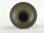 Japanese Buddhist Altar Fitting 2pc Flower Vase Brass Butsudan Brown Gold BA20