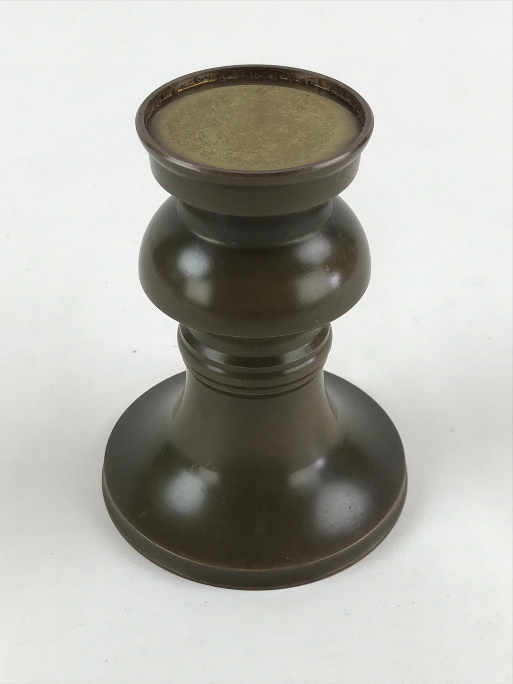 Japanese Buddhist Altar Fitting 2pc Flower Vase Brass Butsudan Brown Gold BA20