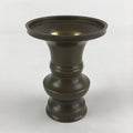 Japanese Buddhist Altar Fitting 2pc Flower Vase Brass Butsudan Brown Gold BA20