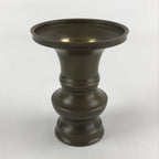 Japanese Buddhist Altar Fitting 2pc Flower Vase Brass Butsudan Brown Gold BA20