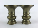 Japanese Buddhist Altar Fitting 2pc Flower Vase Brass Butsudan Gold BA14