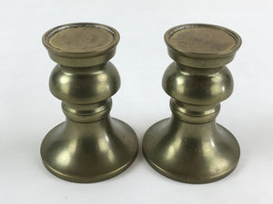 Japanese Buddhist Altar Fitting 2pc Flower Vase Brass Butsudan Gold BA14