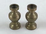 Japanese Buddhist Altar Fitting 2pc Flower Vase Brass Butsudan Gold BA18