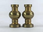 Japanese Buddhist Altar Fitting 2pc Flower Vase Brass Butsudan Gold BA19