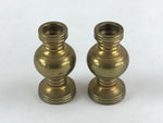 Japanese Buddhist Altar Fitting 2pc Flower Vase Brass Butsudan Gold BA19