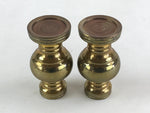 Japanese Buddhist Altar Fitting 2pc Flower Vase Brass Butsudan Gold BA19