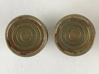 Japanese Buddhist Altar Fitting 2pc Flower Vase Stand Brass Butsudan Gold BU966