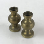 Japanese Buddhist Altar Fitting 2pc Flower Vase Stand Brass Butsudan Gold BU966