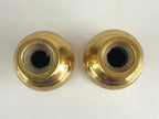 Japanese Buddhist Altar Fitting 2pc Flower Vase Stand Vtg Brass Butsudan Gold BU