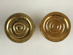 Japanese Buddhist Altar Fitting 2pc Flower Vase Stand Vtg Brass Butsudan Gold BU