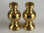 Japanese Buddhist Altar Fitting 2pc Flower Vase Stand Vtg Brass Butsudan Gold BU
