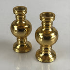Japanese Buddhist Altar Fitting 2pc Flower Vase Stand Vtg Brass Butsudan Gold BU