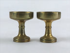 Japanese Buddhist Altar Fitting 2pc Set Rice Offering Cup Vtg Butsugu BA24