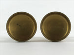 Japanese Buddhist Altar Fitting 2pc Set Rice Offering Cup Vtg Butsugu BA24