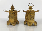 Japanese Buddhist Altar Fitting Brass Butsudan Hanging Lantern Tsuri Toro BA838