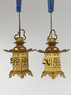 Japanese Buddhist Altar Fitting Brass Butsudan Hanging Lantern Tsuri Toro BA869