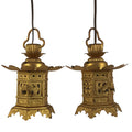 Japanese Buddhist Altar Fitting Brass Butsudan Hanging Lantern Tsuri Toro BA869