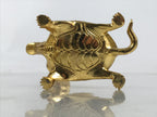 Japanese Buddhist Altar Fitting Brass Candle Stand Vtg Crane Shokudai BA646