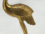Japanese Buddhist Altar Fitting Brass Candle Stand Vtg Crane Shokudai BA646