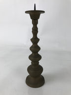 Japanese Buddhist Altar Fitting Brass Candle Stand Vtg Metal Shokudai BA578