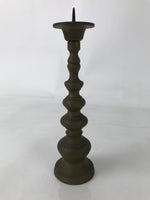 Japanese Buddhist Altar Fitting Brass Candle Stand Vtg Metal Shokudai BA578