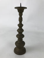 Japanese Buddhist Altar Fitting Brass Candle Stand Vtg Metal Shokudai BA578