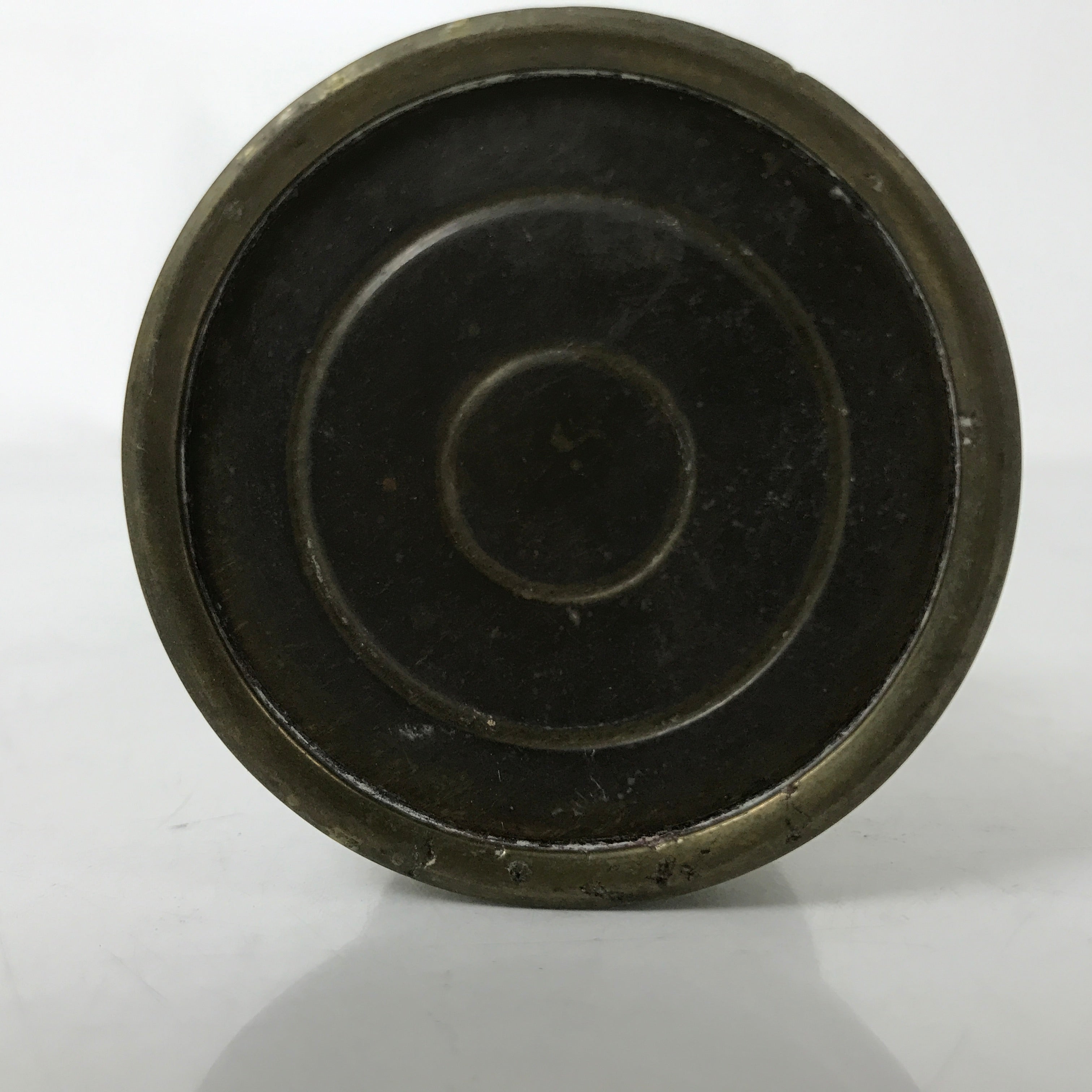 Japanese Buddhist Altar Fitting Brass Candle Stand Vtg Metal Shokudai BA578