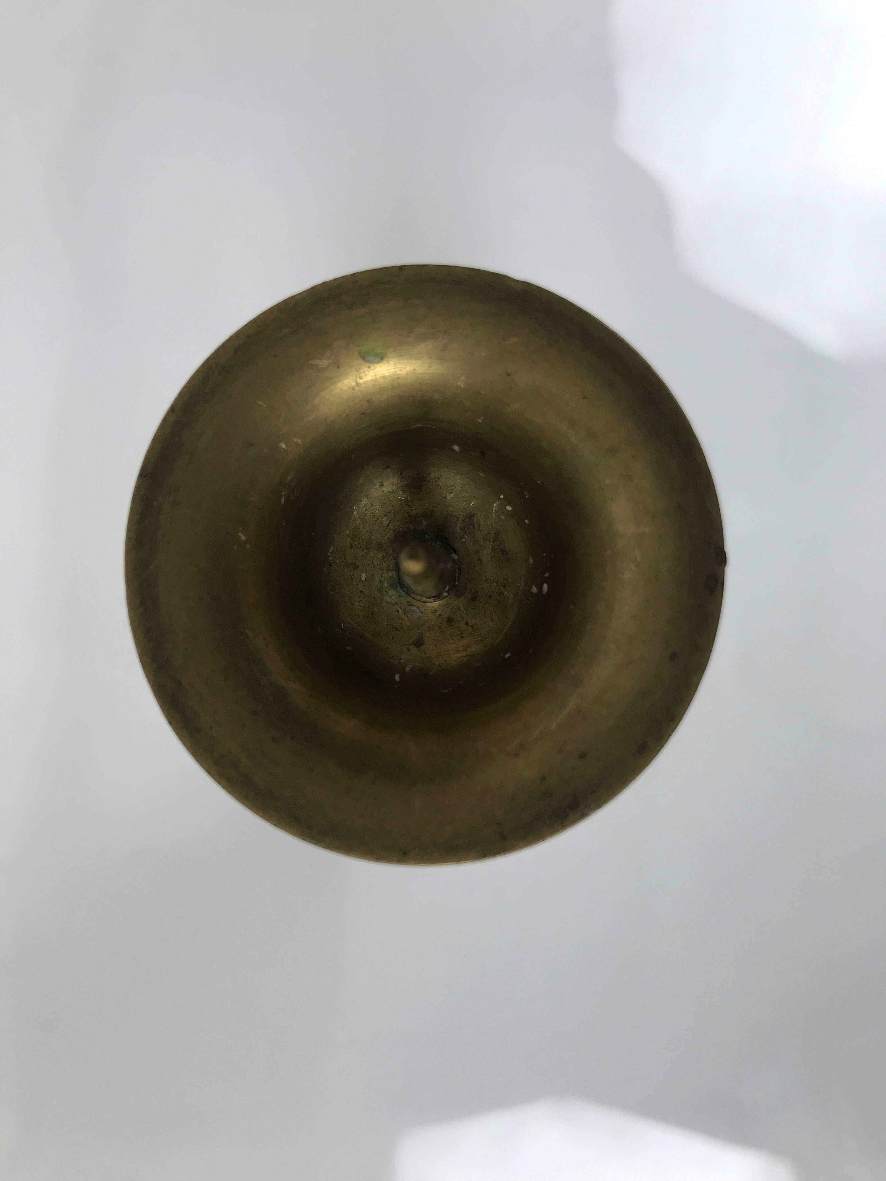 Japanese Buddhist Altar Fitting Brass Candle Stand Vtg Metal Shokudai Gold BA770