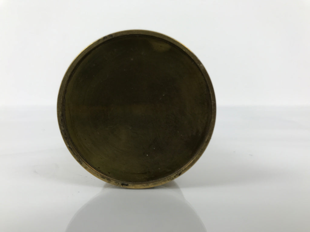 Japanese Buddhist Altar Fitting Brass Candle Stand Vtg Metal Shokudai Gold BA770