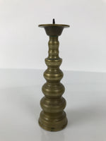 Japanese Buddhist Altar Fitting Brass Candle Stand Vtg Metal Shokudai Gold BA771