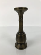 Japanese Buddhist Altar Fitting Brass Candle Stand Vtg Metal Shokudai Gold BA774