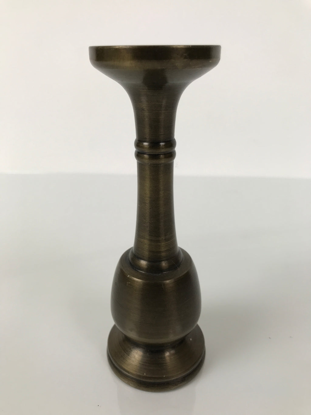 Japanese Buddhist Altar Fitting Brass Candle Stand Vtg Metal Shokudai Gold BA774