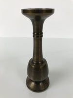Japanese Buddhist Altar Fitting Brass Candle Stand Vtg Metal Shokudai Gold BA774