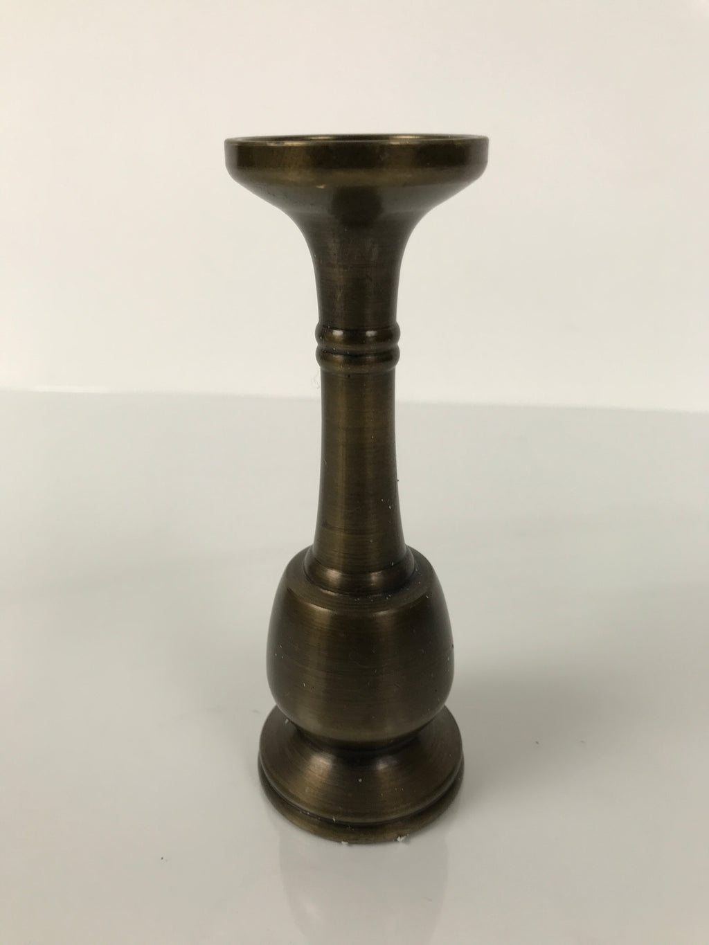 Japanese Buddhist Altar Fitting Brass Candle Stand Vtg Metal Shokudai Gold BA774