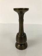 Japanese Buddhist Altar Fitting Brass Candle Stand Vtg Metal Shokudai Gold BA774