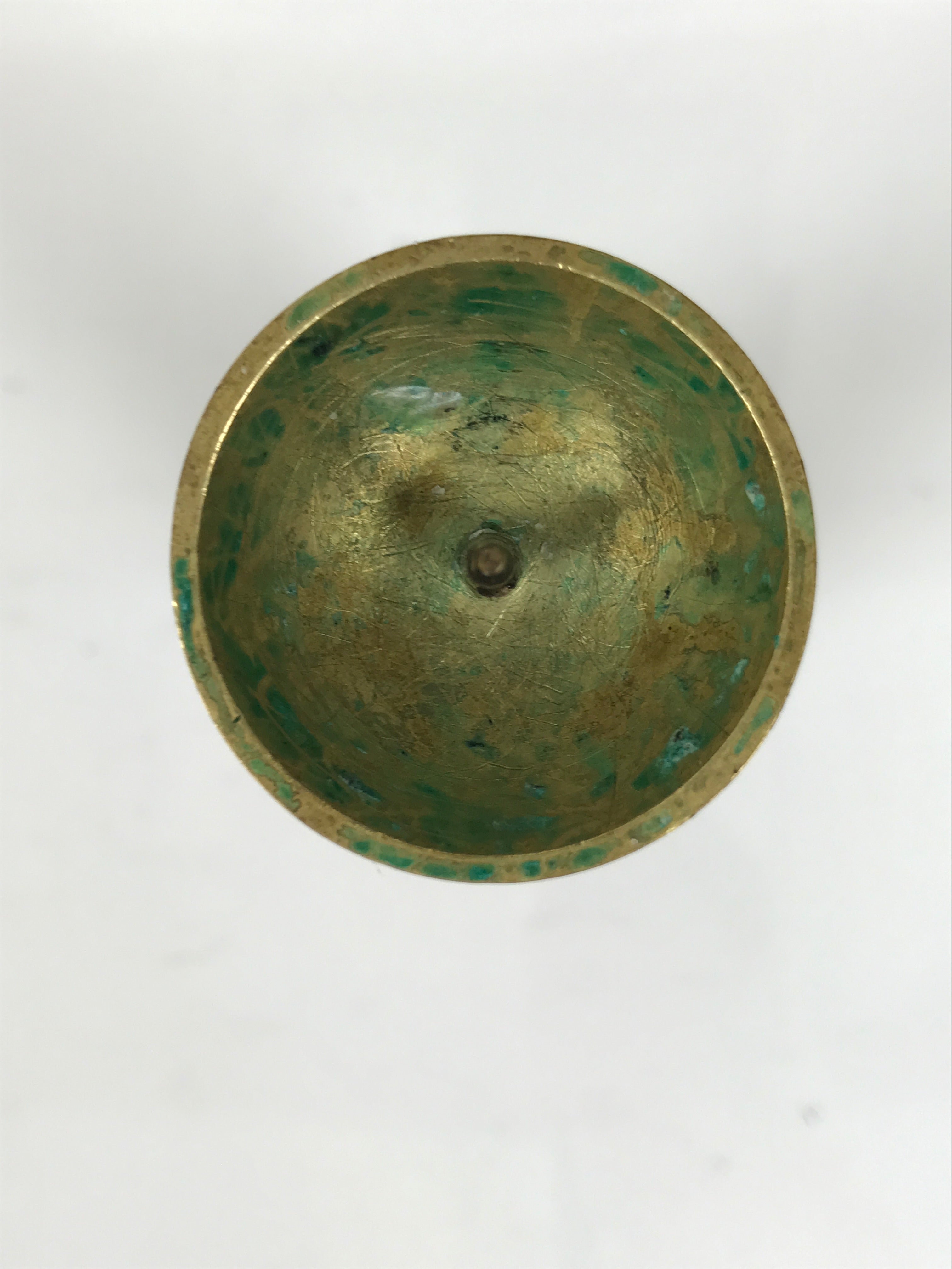 Japanese Buddhist Altar Fitting Brass Candle Stand Vtg Metal Shokudai Gold BA786