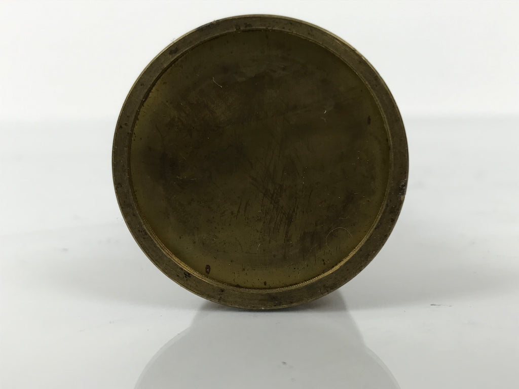 Japanese Buddhist Altar Fitting Brass Candle Stand Vtg Metal Shokudai Gold BA788
