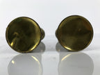 Japanese Buddhist Altar Fitting Brass Candle Stand Vtg Shokudai 2pc Gold BA743