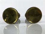 Japanese Buddhist Altar Fitting Brass Candle Stand Vtg Shokudai 2pc Gold BA743