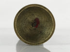 Japanese Buddhist Altar Fitting Brass Candle Stand Vtg Shokudai Brown BA277