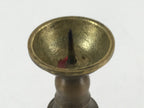 Japanese Buddhist Altar Fitting Brass Candle Stand Vtg Shokudai Brown BA277