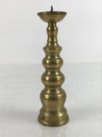 Japanese Buddhist Altar Fitting Brass Candle Stand Vtg Shokudai Gold BA335